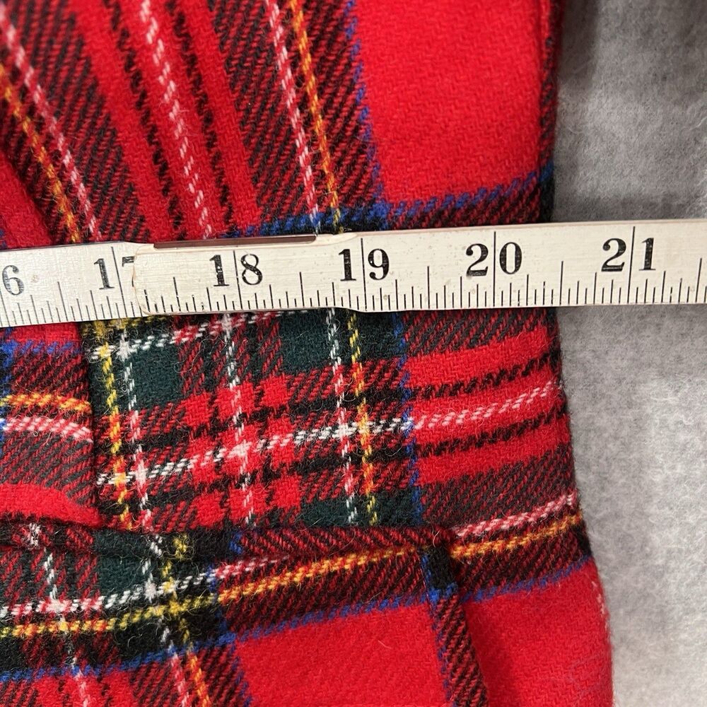 Talbots Red Tartan Plaid Blazer 16 Christmas Holiday Wool Blend Work Classic - Picture 16 of 16